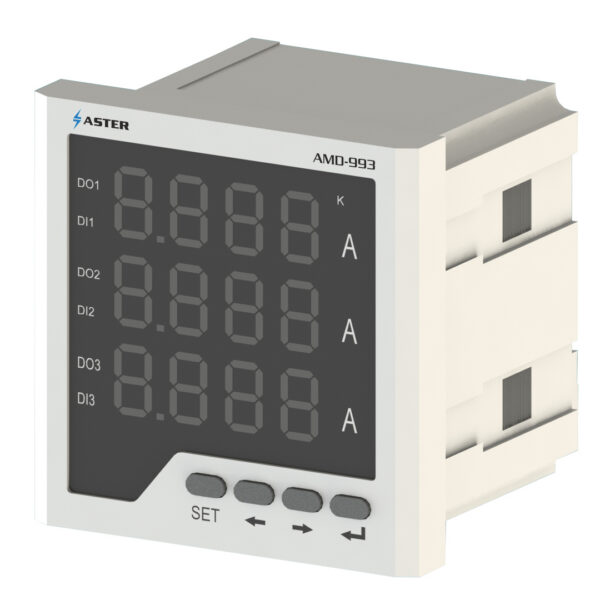 Амперметр цифровой трехфазный AMD-993 0-9999А (трансформаторный)