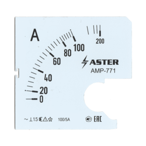 Шкала к амперметру AMP-771 100/5 А