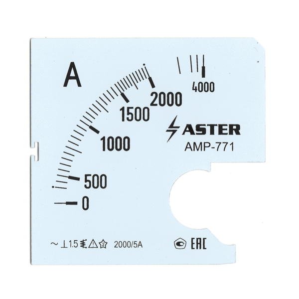 Шкала к амперметру AMP-771 2000/5 А