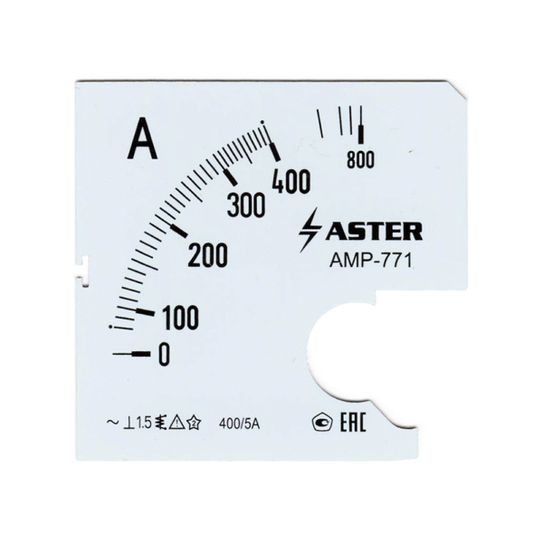 Шкала к амперметру AMP-771 400/5 А