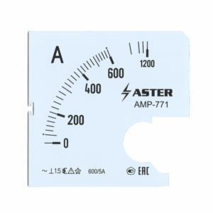 Шкала к амперметру AMP-771 600/5 А